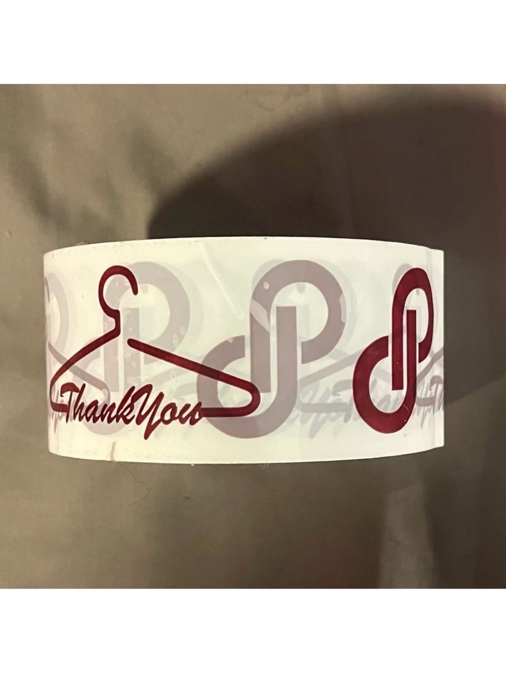 Roll Of Custom Printed Packing Tape With “Thank You” & POSHMARK LOGO